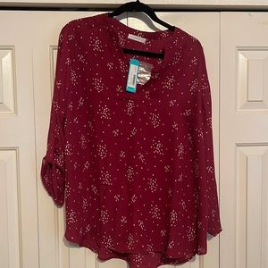 NWT berry colored blouse